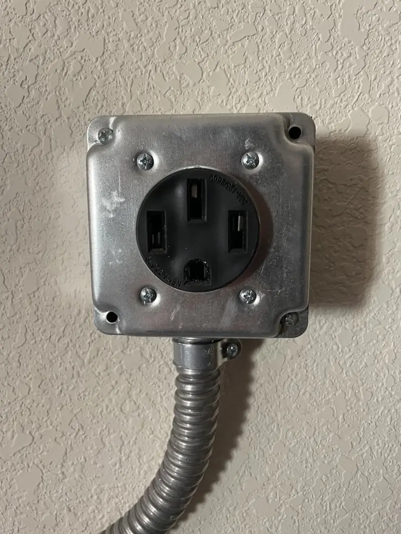 NEMA 14-50 outlet installed for Smart Home Electrical in Woodward